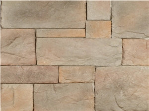 Antique Style Red Stacked Stone Veneer / Stone Wall Decor /Ledge Stone /Exposed Wall Stone / Feature Wall for Walling Cladding