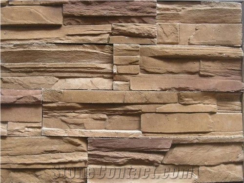 Antique Style Stacked Stone Veneer Walling Cladding / Exposed Wall Stone