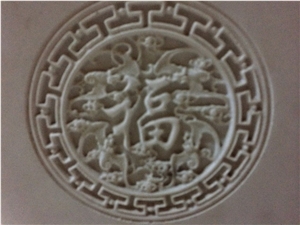 Asian Style Handcarved Yellow Sandstone Relief/ Walling Reliefs /Engravings