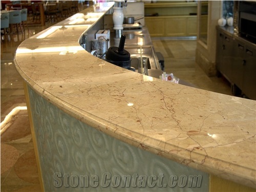 Beige Marble Kitchen Countertops /Kitchen Bar Top/ Bench Tops
