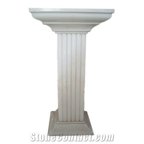 Bianco Carrara Marble White Marble Lamps Post