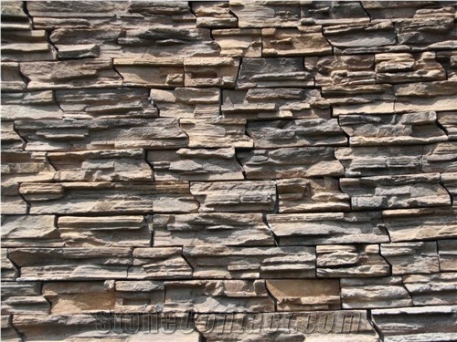 Brown Slate Antique Style Culture Stone /Ledge Stone / Stacked Stone Veneer for Walling Cladding