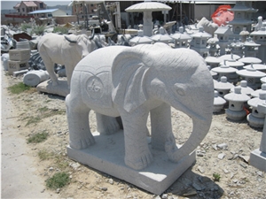 G603/G602 Bianco Sardo Grey Granite Human Handcarved Sculptures /China Sesame Grey Granite Animal Landscape Sculptures