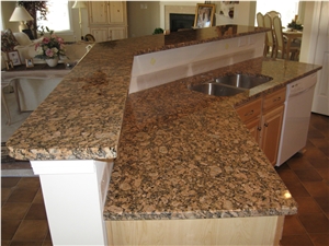 Giallo Fiorito Veneziano Yellow Granite Kitchen Countertops / Kitchen Bar Tops