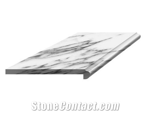 Grade a Bianco Carrara White Marble Kitchen Countertops , Bar Tops/Kitchen Work Countertops