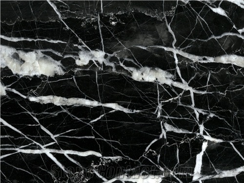 Nero Marquina Marble Tiles Polished for Hotel/ Interior Stone Floor Covering
