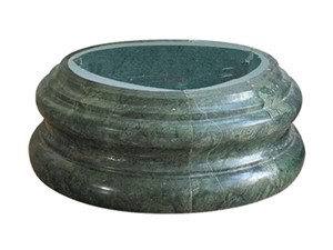 Olive Green Marble Marble Hand Carving Sculptured Column Tops & Column Base