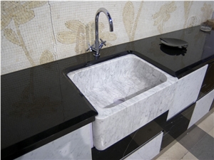 Shanxi Black Granite Kitchen Countertop / China Absolutely Black Granite Kitchen Worktops