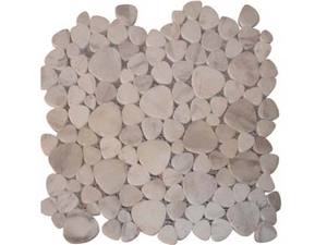 White Marble Chipped Mosaic Tiles for Bathroom Interior Walling