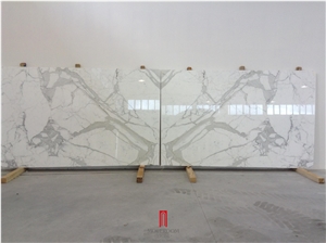 2016 Booked Match White Calacatta Marble Tile, Floor and Wall Tiles