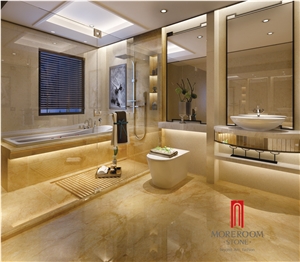 Bathroom Design High Quality Acid-Resistant Gold Color Glossy Porcelain Floor Tile