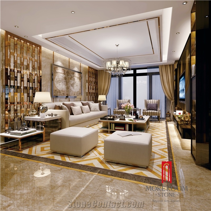 Cappucino Marble 3d Wall Ceramic Tiles for Villa Wall Design & Decoration