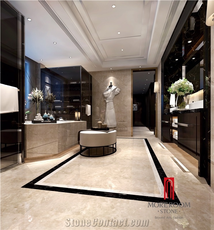 China Suppliers Oscar Beige Marble Looks Like Bathroom Tile Porcelain