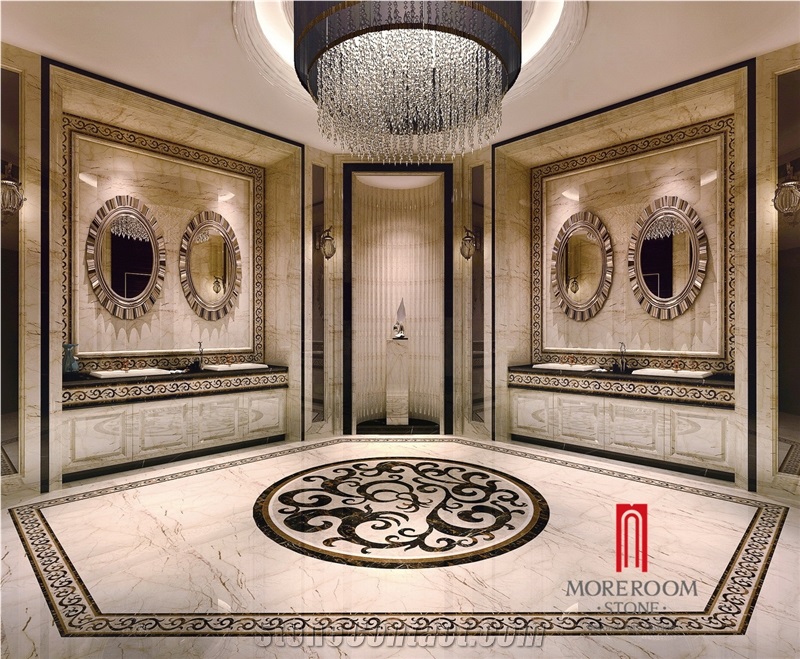 Chinese Sofitel Gold Marble Look Like Beige Glazed Porcelain Floor and Wall Tile