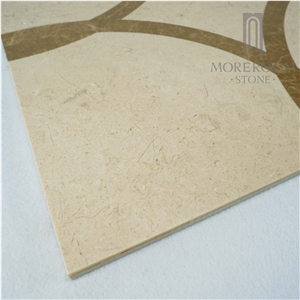Cream Marfil Marble Pattern for Floor Laminated Marble Tile & Slab