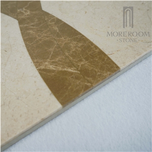 Cream Marfil Marble Pattern for Floor Laminated Marble Tile & Slab