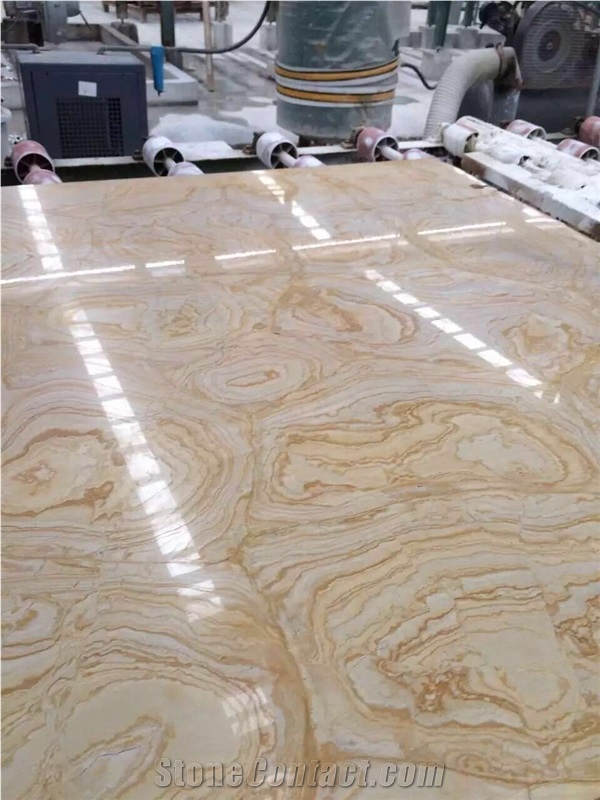 Colourful Clouds Gold Chinese Marble Slabs & Tiles