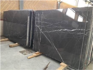 Iran Grey Marble with White Veins Slab & Tils