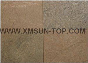 Brown Slate Stone Tiles /Slabs/ Wall Tile/ Brown Slate Stone Flooring/ Brown Roof Slate Stone