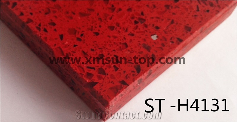 Dark Red Artificial Quartz Stone Slab /Artificial Quartz Slab&Tile/Engineered Stone Slab/Floor & Wall Tile/ Wall & Floor Covering/Polished Surface/Silestone/Man-Made Quartz Stone/China Quartz