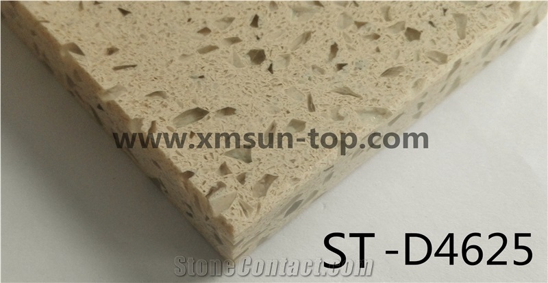 Light Beige Artificial Quartz Stone Slab /Artificial Quartz Slab&Tile/Engineered Stone Slab/Floor & Wall Tile/ Wall & Floor Covering/Polished Surface/Silestone/Man-Made Quartz Stone/Silestone