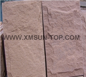 Pink Sandstone Mushroom Wall Stone /Light Pink Sandstone Walling & Building/Light Pink Sandstone Wall Tiles/Mushroomed Cladding/Mushroomed Stone