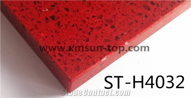 Red Artificial Quartz/Red Quartz Stone/ Slab & Tile/Engineered Stone Slab/Quartz Wall Coveing/Quartz Floor Covering/Polished Surface