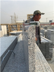 Cheap G383 Granite/Pearl Flower Granite/Grey Pearl Granite/China Pink Granite Steps & Risers, Treads and Threshold, Winggreen Stone