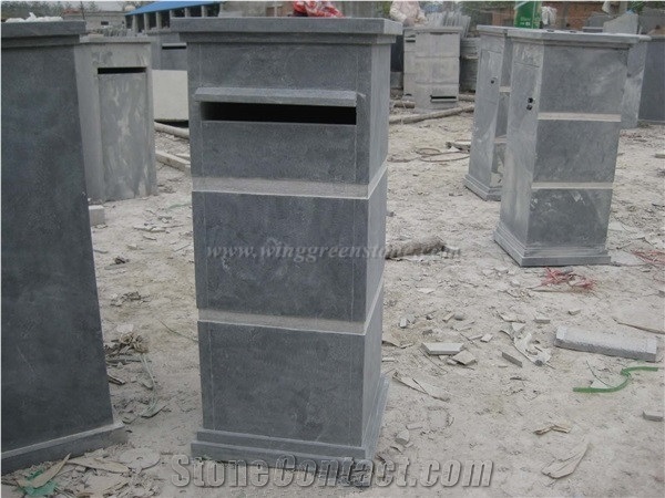 China Blue Limestone Mail Boxes, Bluestone Mailboxes, Different Shapes Letter Boxes, Xiamen Winggreen Manufacturer