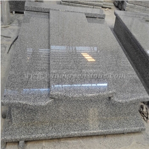Chinese Granite Double Monument,New Popular Material Granite G653 Headstone Monuments, Winggreen