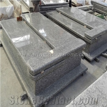 Chinese Granite Double Monument,New Popular Material Granite G653 Headstone Monuments, Winggreen