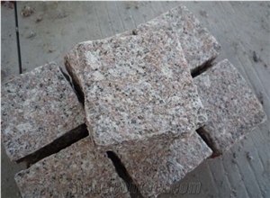 Own Factory, Chinese Red Granite Cobble Stone for Garden Stepping Pavements, G648 Granite Cubes, Natural Surface Paving Sets, Golden Brown Granite Courtyard Road Pavers, Xiamen Winggreen Manufacturer