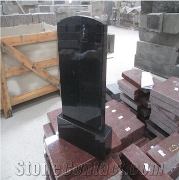 Shanxi Black Malaysia Tombstones Granite Gravestones, Black Granite Monument, Upright Tombstones, Winggreen