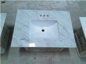 Carrara White Marble Vanity Tops, Bianco Carrara Cd White Marble Vanity Tops
