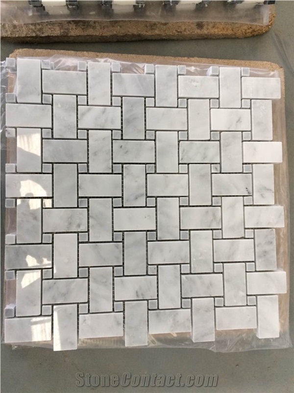 White Marble Mosaic Tile, White Marble Mosaic for Kitchen and Bathroom Walling