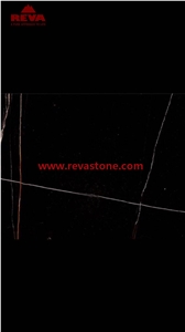 Nero Tunisi Marble Slabs & Tiles, Tunisia Black Marble,Tala Noire Black Marble with Gold Lines