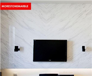 Bookmatching Pattern Volakas White Marble Tile & Slab for Wall Tiles