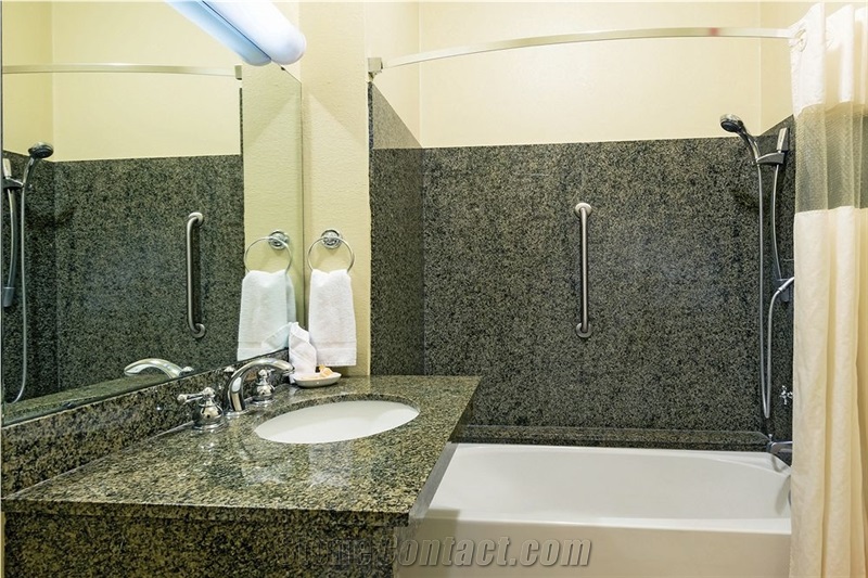Granite Bathroom Vanitytop and Tub Surround Panel for La Quinta Inn & Suites