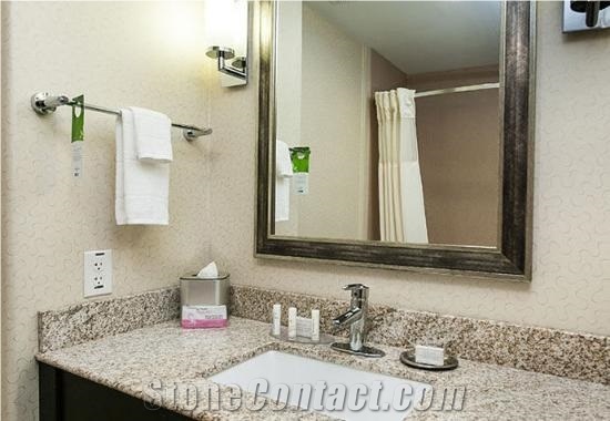 Granite Navajo White Granite Vanitytop with Rectangular Bowl Cutout for Springhill Suites by Marriott