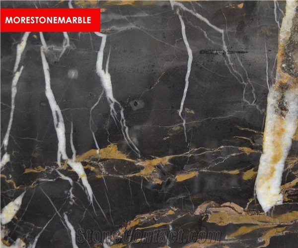 Portoro Gold Marble Tile, 5/8" (15mm) Thickness Cut to Size