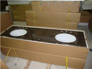Saint Laurent Marble Bathroom Vanity Tops, Brown Marble Bathroom Countertops