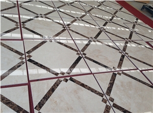 Marble Waterjet Medallions / Composited Marble Waterjet Medallion / Floor Medallions