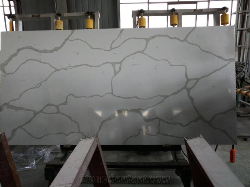 White Quartz Stone Slabs & Tiles, Solid Surfaces Engineered Stone