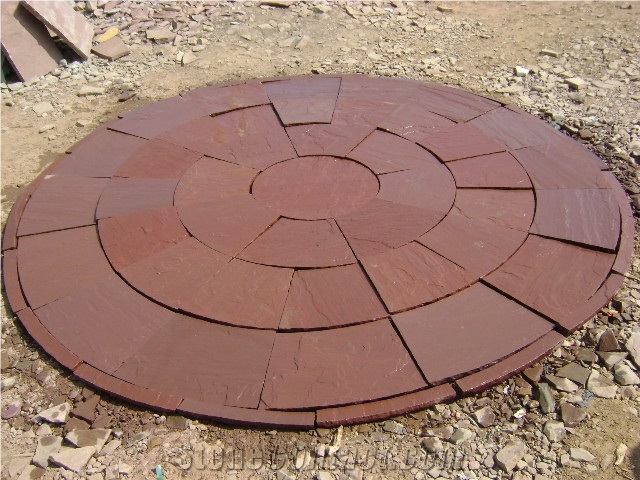 Agra Red Sandstone Cube Stone & Pavers
