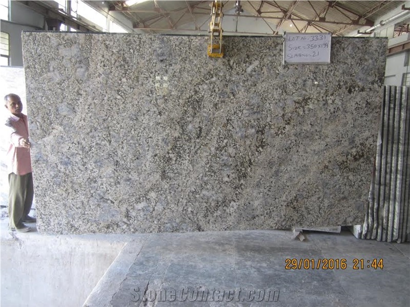 Alaska White Slabs & Tiles, White Polished Granite Flooring Covering Tiles