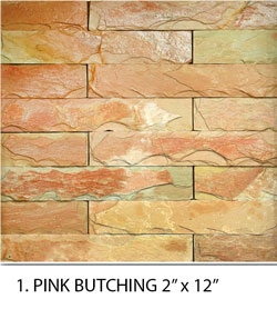 Lime Pink Ledge Stone, Pink Limestone Cultured Stone, Wall Cladding, Veneer