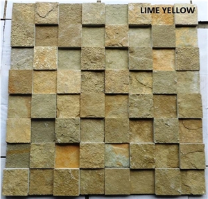 Yellow Limestone Ledge Wall Cladding, Kota Honey Limestone Wall Cladding