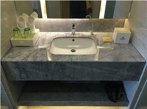 Beautiful Venus Grey Marble Polished Bath Tops, Bathroom Vanity Tops
