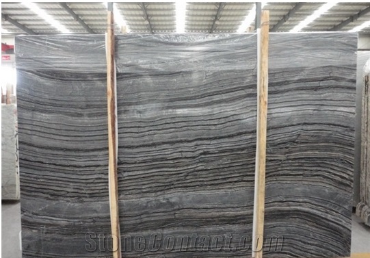 Cheap Anqitue Black Forest Wooden Marble Slab