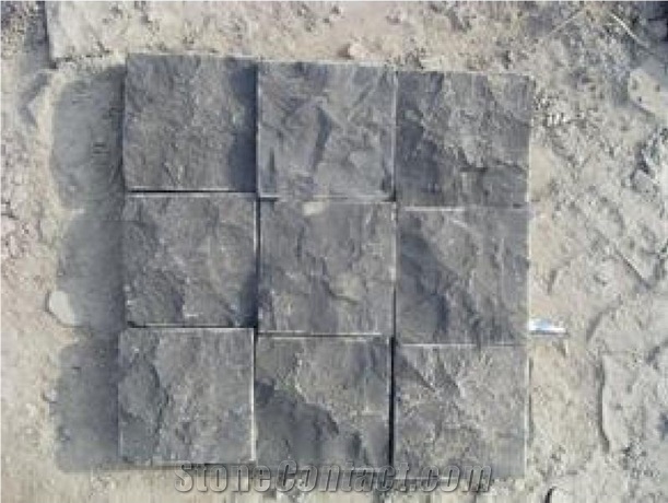 China Black Quartzite Tiles Natural Split
